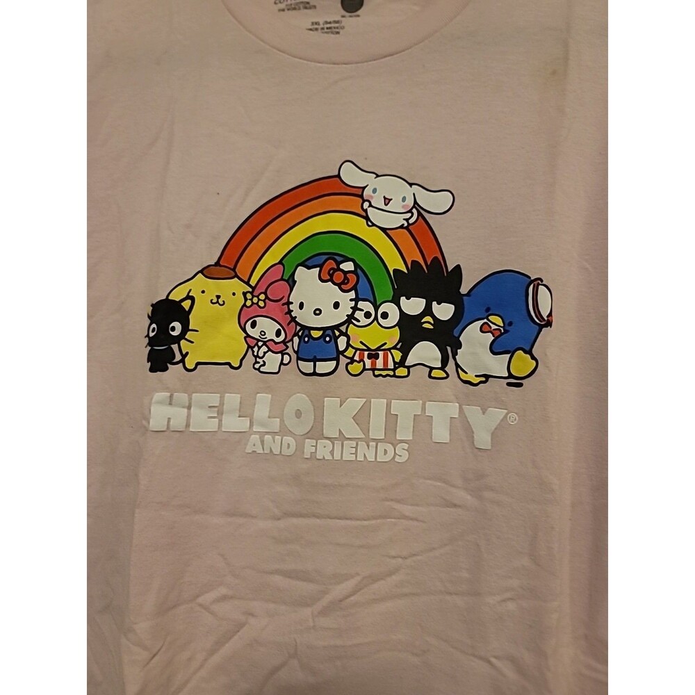 Sanrio Hello Kitty & Friends Pink T-Shirt PLUS Size 3XL - Picture 2 of 4